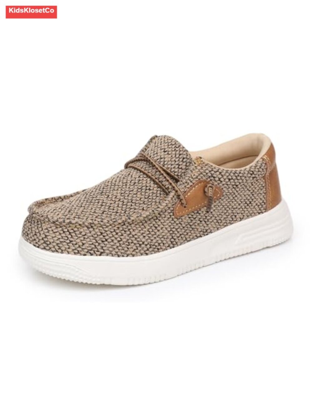 Kids Slip On Loafers Breathable Mesh Cushioned Boys Girls Dress Shoes